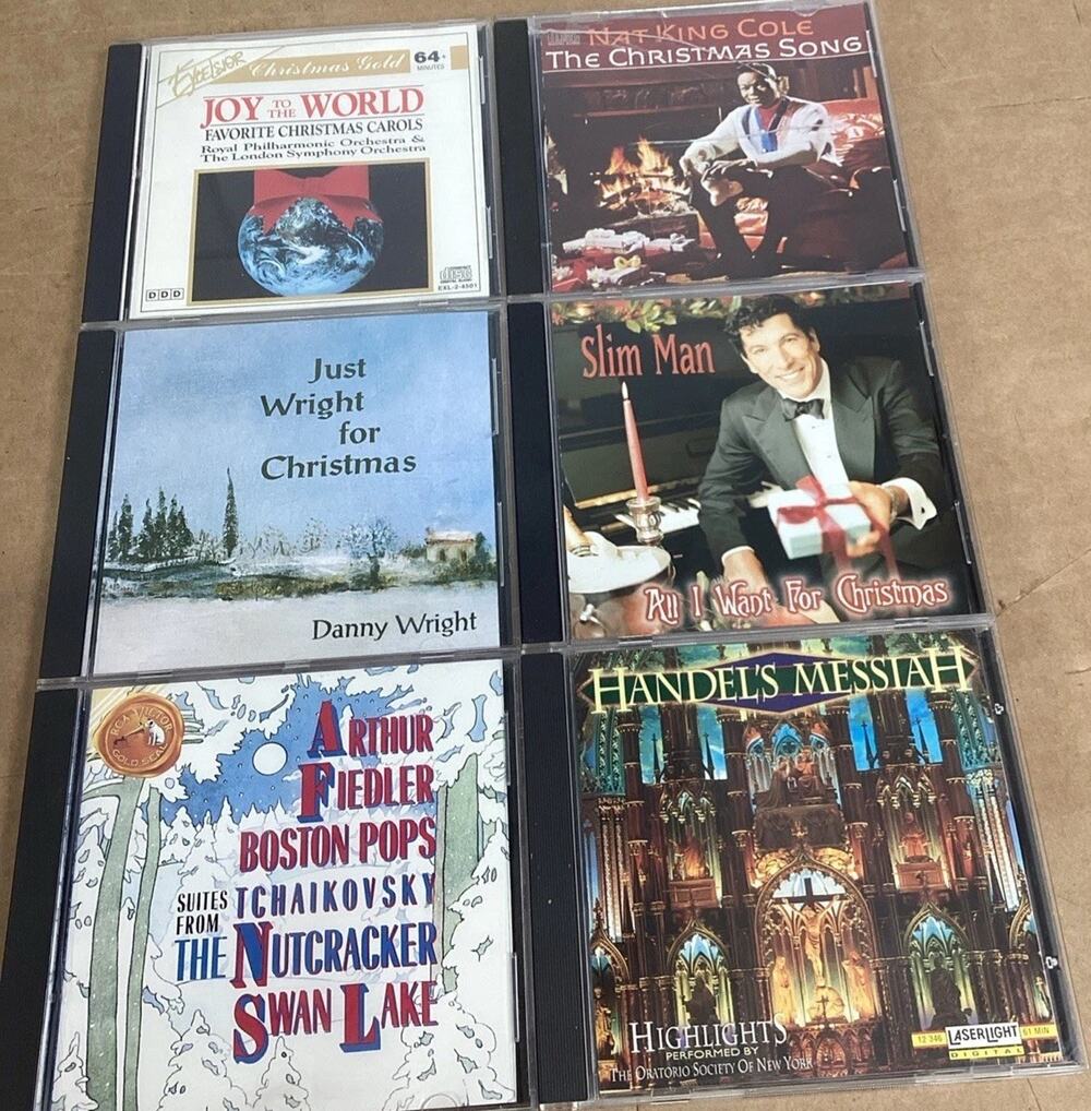 Lot Of 6 Christmas CDs - Handel’s Messiah, Nat King Cole, Danny Wright